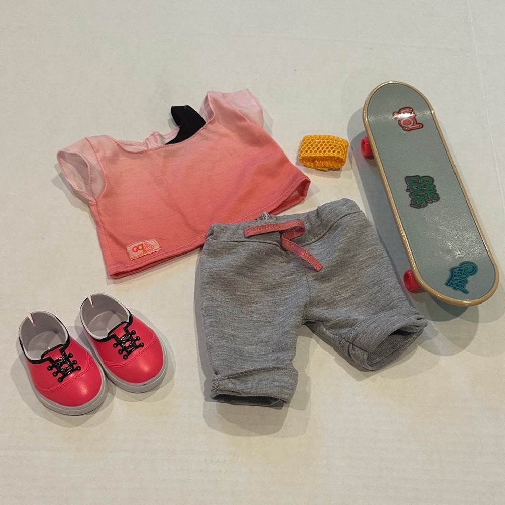 Our Generation Doll Skateboard Outfit
